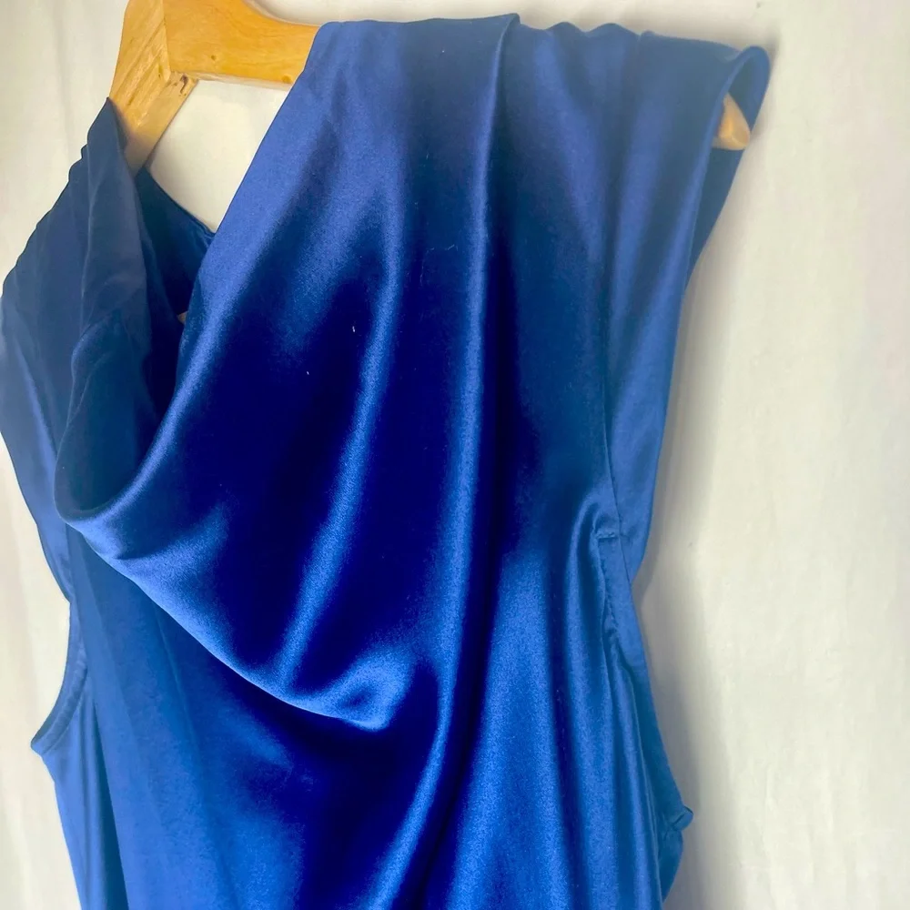 Haute hippie cowl neck Back zip Silk Cap sleeve dress 2 - Picture 2 of 13